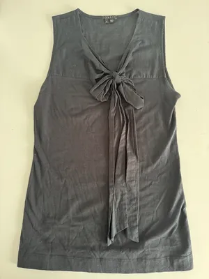 Theory Sleeveless Tie-Neck Camisole. Black. Size small thumbnail 1