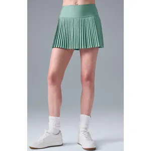 Alo Airlift Grand Slam Tennis Skirt Botanical Green High-Rise Waist Pleats Skort thumbnail 5