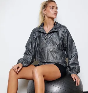 EUC Free People Diamond Back Reflective Jacket XS thumbnail 1