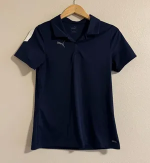 Puma Navy Blue Short Sleeve Polo thumbnail 1