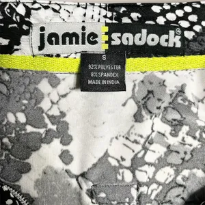 Jamie Sadock Golf Top Womens S Snake Print Sleeveless 1/4 Zip Stretch‎ Black thumbnail 10