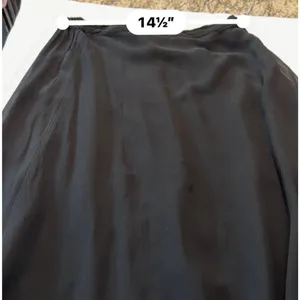 Vintage Black Chiffon Maxi Skirt Sheer Overlay Lined Formal Evening Womens M L thumbnail 6