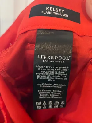 Liverpool red Kelsey flare trousers size 6/28 thumbnail 9
