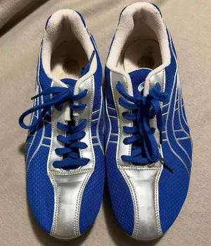 Asics Hyper-Rocketgirl II Track Spikes Blue Silver GN555 Women's Size 9.5 thumbnail 1