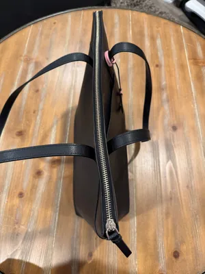 Kate Spade Patrice Black Leather Zipper Closure Shoulder Tote Purse Bag Charm thumbnail 6