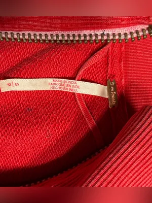 Free people school of dance New York Red Zip-Front Track Jacket sweatshirt small thumbnail 5