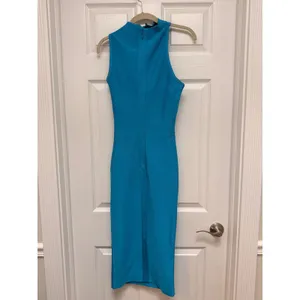 House of CB‎ Klara Cornflower Blue Bandage Midi Dress Cut Out Mock Neck Small thumbnail 5