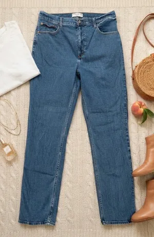 Abercrombie & Fitch 90s Slim Straight Ultra High Rise Jeans Blue Size 32 14 thumbnail 1