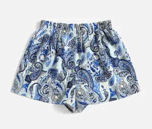 Floral Paisley Print Elastic Waist Shorts thumbnail 2