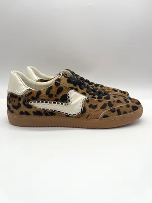 Dolce Vita Notice Stitch Sneakers Dark Leopard Calf Hair Size 9.5 NWOB thumbnail 3