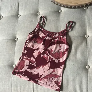 Non Signe Maroon Mesh Floral Cami Tank Size Small thumbnail 8