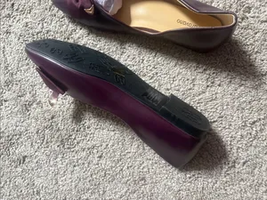 C.Paravno Women's Bow-Accent Burgundy Ballet Flat plum colored size9/9.5 thumbnail 13