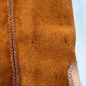 Frye Gemma Tall Shearling Boots Suede and Leather Cognac Size 8.5 thumbnail 13