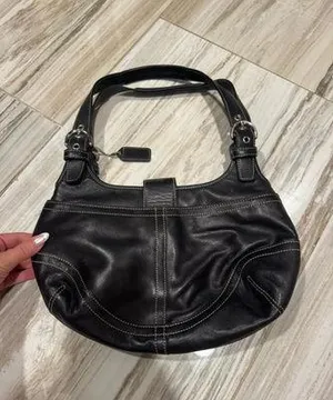 Coach Leather Black Shoulder Bag Soho thumbnail 2