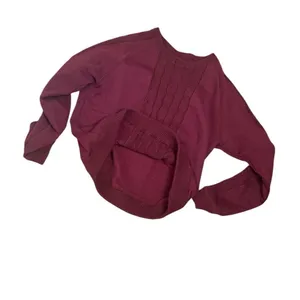 Tuckernuck Cable Knit Reid Sweatshirt in burgundy Medium thumbnail 3