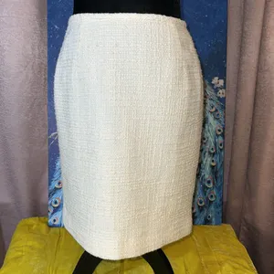 Vintage Ann Taylor Size 4 Wool Blend Cream Skirt thumbnail 2