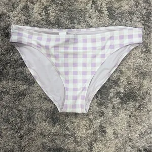NWT Aerie purple and white gingham bikini bottom size medium women's thumbnail 9