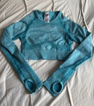 Blue Gymshark Athletic Long Sleeve thumbnail 1