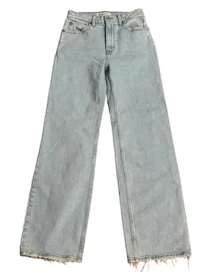 NEW Abercrombie & Fitch A&F Size 26 2 The 90s Relaxed Jeans High Rise Light Wash thumbnail 1