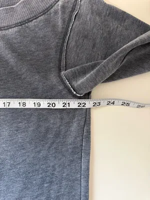 Maurices Off The Shoulder Sweatshirt Washed Navy Blue Fleece Lined thumbnail 6