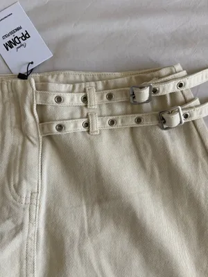 Princess Polly Paltrow Cargo Mini Skort Cream thumbnail 2