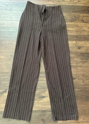urban outfitters high waisted suit pants thumbnail 1