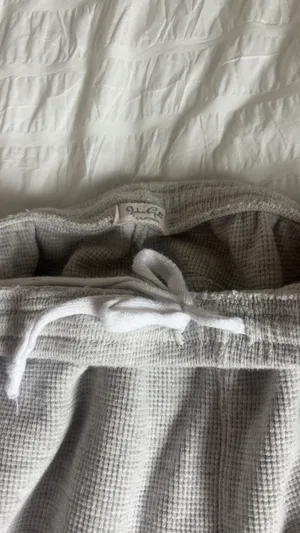 Brandy Melville Waffle Knit Sweatpants Anastasia grey thumbnail 2