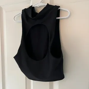 Alo Yoga Black Open Back Top - Sports Bra thumbnail 7