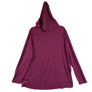 Old Navy XXL Maroon Go-Dry Top Lightweight Activewear Hooded Long Sleeve Layers‎ thumbnail 2