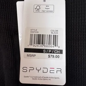 NWT Spyder Women’s‎ Sherpa Fleece Thermal Hoodie Jacket Black - Small thumbnail 5