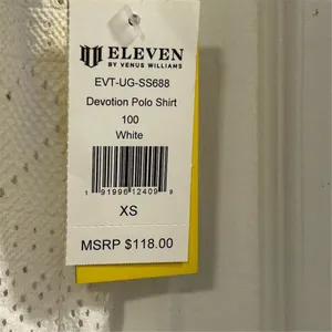 Eleven by Venus Williams‎ Women's XS White Polo Shirt Lightweight Breathable thumbnail 7