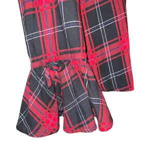 Beach lunch lounge Plaid ladies Shirt - Red and Black buffalo plaid thumbnail 8