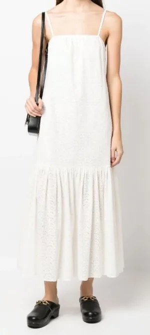 Peony memories tiered midi dress in seashell thumbnail 1