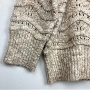 NWT * Nordstrom Oversized Chunky Longline Knit Cowl Neck Sweater in Oatmeal S/M thumbnail 5