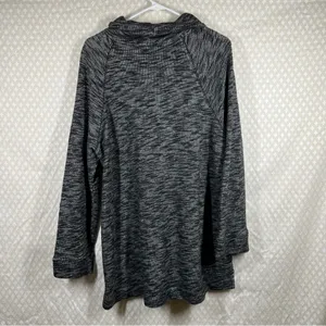 J. Crew Black Space Dye Funnel Neck Pullover‎ Sweater thumbnail 4