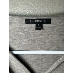 Lafayette 148 Gray Double V Neck Asymmetrical Long Sleeve Tunic Top Size Small thumbnail 8