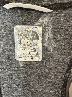 The North Face Charcoal Gray Racerback Tank with Neon Logo thumbnail 2