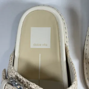 Dolce Vita Size-6.5 Women's Shauny Crystal Buckled Slide Sandals‎ Beige thumbnail 5