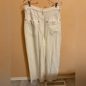 Free People Old West Slouchy Jeans in White thumbnail 7
