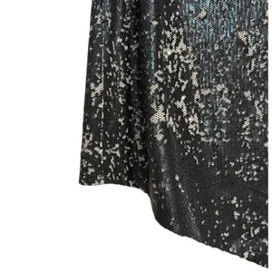 ELLIATT Catalina Black And Silver‎ Sequin Asymmetrical Mini Skirt EUC Medium thumbnail 4