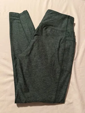 Marika Womens High Waisted Heather Green Pocket Leggings Size Medium thumbnail 1