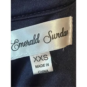 EMERALD SUNDAE Juniors' Embellished-Waist A-Line Dress size XXS nwt (3356) thumbnail 6
