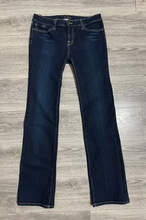 Hello! SkinnyJeans Size 30 Dark Wash Bootcut 30x32 Denim‎ Indigo Low Rise Y2K thumbnail 1