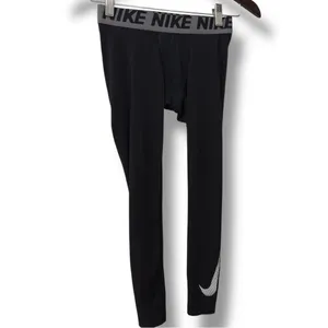 Nike | NWOT Jordan Black Dri-FIT Swoosh Leggings with Logo Waistband (size M) thumbnail 3