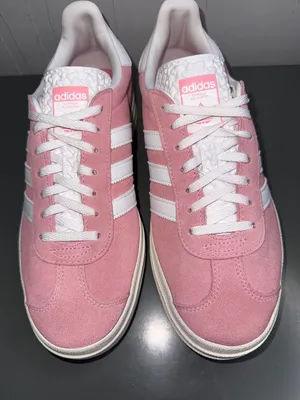 Adidas Gazelle Bold ‘Super Pop” Pink Suede Women's Sneakers with White Stripes thumbnail 4