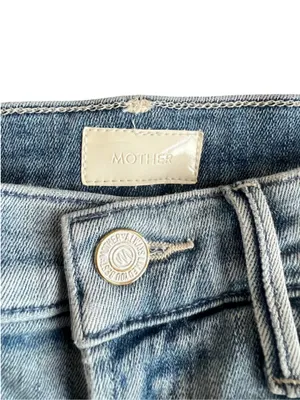 Mother Denim Women’s The Hustler Ankle Fray Cropped Jeans in Knock on Wood 26 thumbnail 4
