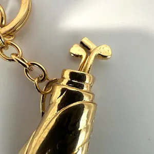 Gold tone rhinestone gold bag key chain purse clip thumbnail 7