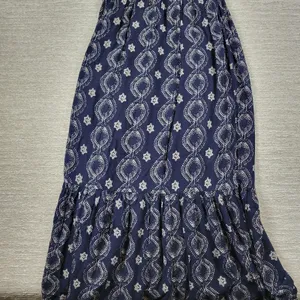 Abercrombie & Fitch Maxi Dress Womens XS Navy Racerback Tiered Empire Babydoll thumbnail 9