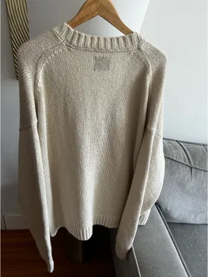 Abercrombie Knit Oversized Novelty Cardigan XXL Western Prairie Patchwork Chunky thumbnail 6