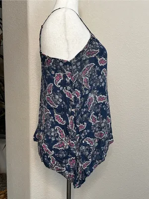 Mossimo Supply Co. Navy Paisley Spaghetti Strap Camisole thumbnail 5